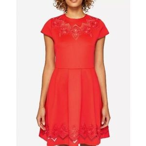 Coral Ted Baker Chesska Dress Size 5 (12) NWT